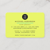 ターコイズ&レモンおもしろいパイナップルイベントプランナーB 名刺 (裏面)