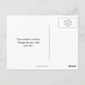 ターコイズ ローズバッド フラワー オーダーメイド ポストカード (裏面)