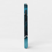 ターコイズ&偽銀グリッター大理石瑪瑙 Case-Mate iPhoneケース (裏面/左)
