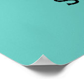 ターコイズ・真珠ブライダルシャワーポスター ポスター (角)