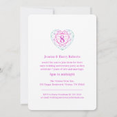 ターコイズ 結婚8周年 写真招待状 招待状 (裏面)