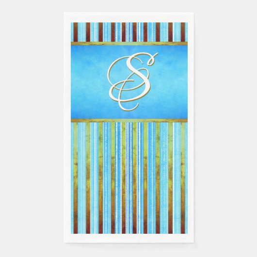 ターコイズ、緑、白ストライプ色 (正面)