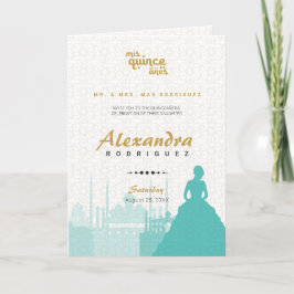 ターコイズ&金ゴールドアラビアンキンセアニラ写真 招待状