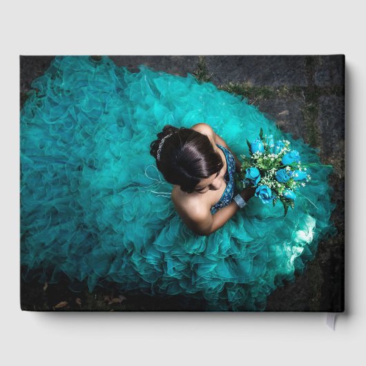 ターコイズ&金ゴールドアラビアンキンセアニラ ゲストブック (裏面)