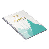 ターコイズ&金ゴールドアラビアンキンセアニラ ノートブック (右側)