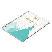 ターコイズ&金ゴールドアラビアンキンセアニラ ノートブック (左側)