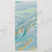 ターコイズ&金ゴールドマーブルスワールアゲートゲイドディナー メニュー (裏面)