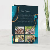 ターコイズ・金ゴールド葬儀プログラム プログラム (裏面)