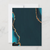 ターコイズ&金ゴールド葬儀記念サンキューカード サンキューカード (裏面)