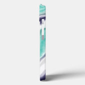 ターコイズ、青と白の大理石 Case-Mate iPhoneケース (裏面 / 左)