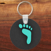 ターコイズ、青緑の機器シンボル キーホルダー (正面)