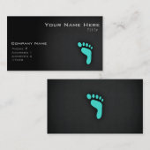 ターコイズ、青緑の機器シンボル 名刺 (正面/裏面)