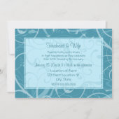 ターコイズ 10周年 結婚記念日 招待状 (裏面)