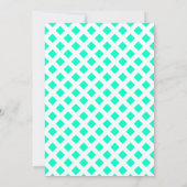 ターコイズ 30歳の誕生日 招待状 (裏面)