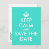 ターコイズ Keep Calm しちゃおう 案内ポストカード (正面/裏面)