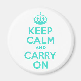 ターコイズ Keep Calm and Carry On マグネット