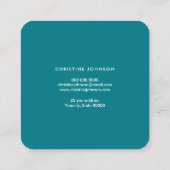 ターコイズagateのseahorseロゴ スクエア名刺 (裏面)