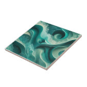 ターコイズDreamscape -抽象芸術セラミックタイル タイル (側面)