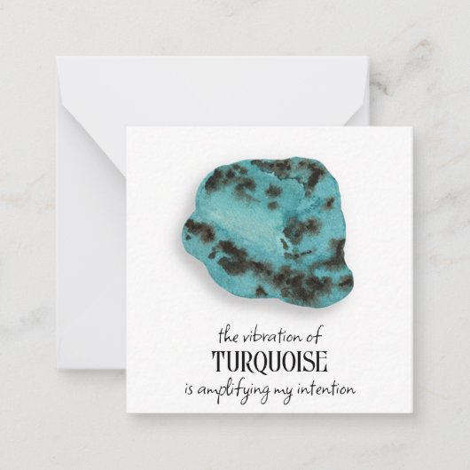 *~*ターコイズGem Intention AP64フラットノートカード ノートカード (正面)
