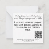 *~*ターコイズGem Intention AP64フラットノートカード ノートカード (裏面)