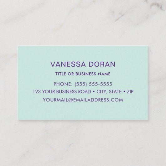 ターコイズHummingbird名刺 名刺 (裏面)