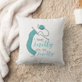 ターコイズIニット感じティOh So Nitty クッション (ブランケット)