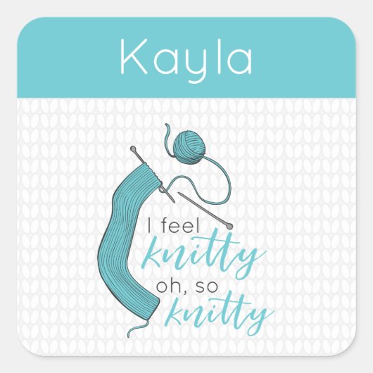 ターコイズIニット感じティOh So Nitty スクエアシール (正面)