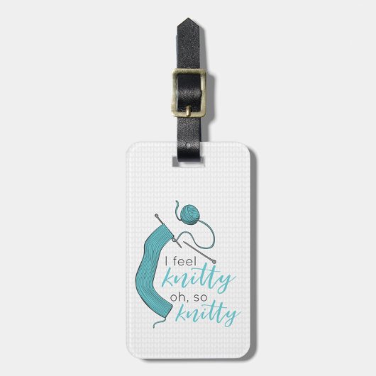 ターコイズIニット感じティOh So Nitty ラゲッジタグ (正面縦)