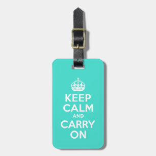 ターコイズKeep Calm and Carry Onラゲージタグ ラゲッジタグ