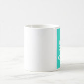 ターコイズKeep Calm and Carry On コーヒーマグカップ (中央)