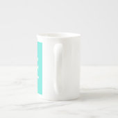 ターコイズKeep Calm and Carry On ボーンチャイナマグカップ (裏面)