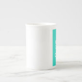 ターコイズKeep Calm and Carry On ボーンチャイナマグカップ (正面)