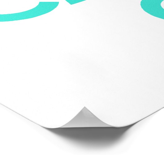 ターコイズKeep Calm and Carry On ポスター (角)