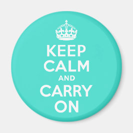 ターコイズKeep Calm and Carry On マグネット