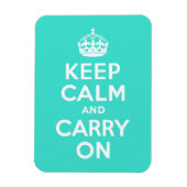 ターコイズKeep Calm and Carry On マグネット (縦)