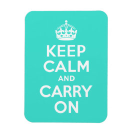 ターコイズKeep Calm and Carry On マグネット