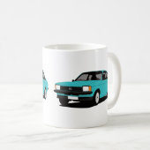 ターコイズOpel Kadett C Coupé - 2つのイメージ コーヒーマグカップ (正面右)