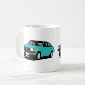 ターコイズOpel Kadett C Coupé - 2つのイメージ コーヒーマグカップ (正面左)