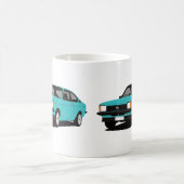 ターコイズOpel Kadett C Coupé - 2つのイメージ コーヒーマグカップ (中央)