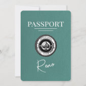 ターコイズReno Passport日付の保存 セーブザデート (正面)