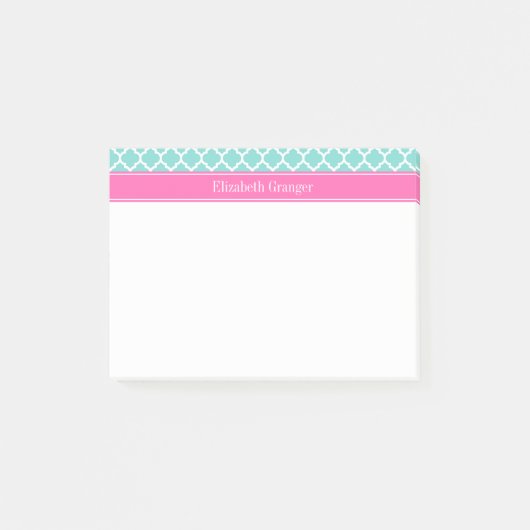 ターコイズWhtモロッコ#5ホットピンク2名モノグラム ポストイット (正面)