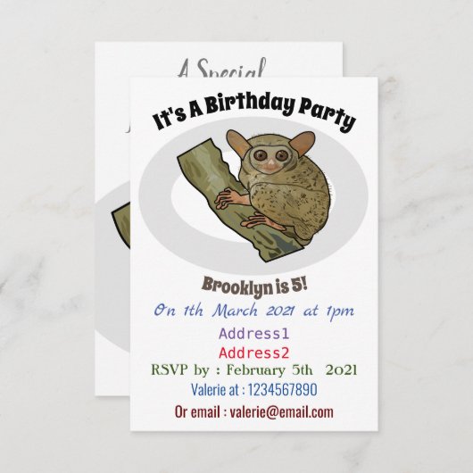 ターシエール漫画イラストレーション 招待状 (正面/裏面)