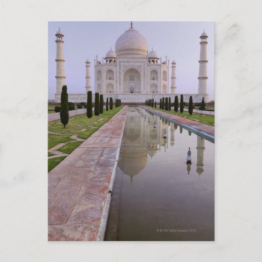 タージマハルは完全に静かな中に反映された ポストカード (正面)