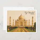 タージマハルアグラインド水彩旅行 シーズンポストカード (正面/裏面)