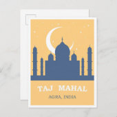 タージマハルアットナイトインディアヴィンテージ旅行 ポストカード (正面/裏面)