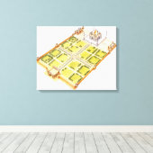 タージマハルアドラ・インド。墓と庭園 キャンバスプリント (インサイチュ (ウッドフロア))