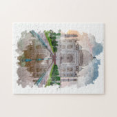 タージマハルインディアウォーターカラーアート ジグソーパズル (横)