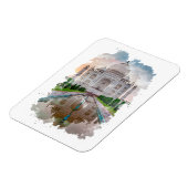 タージマハルインディアウォーターカラーアート マグネット (左側)