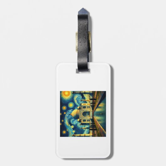 タージマハルインディアスターリーナイト ラゲッジタグ (裏面縦)