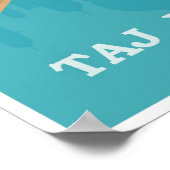 タージマハルインディアヴィンテージ旅行 ポスター (角)